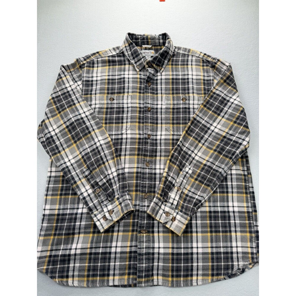 Carhartt Button Down Flannel Shirt Men’s Sz XL Relaxed Fit Long Sleeve Plaid
